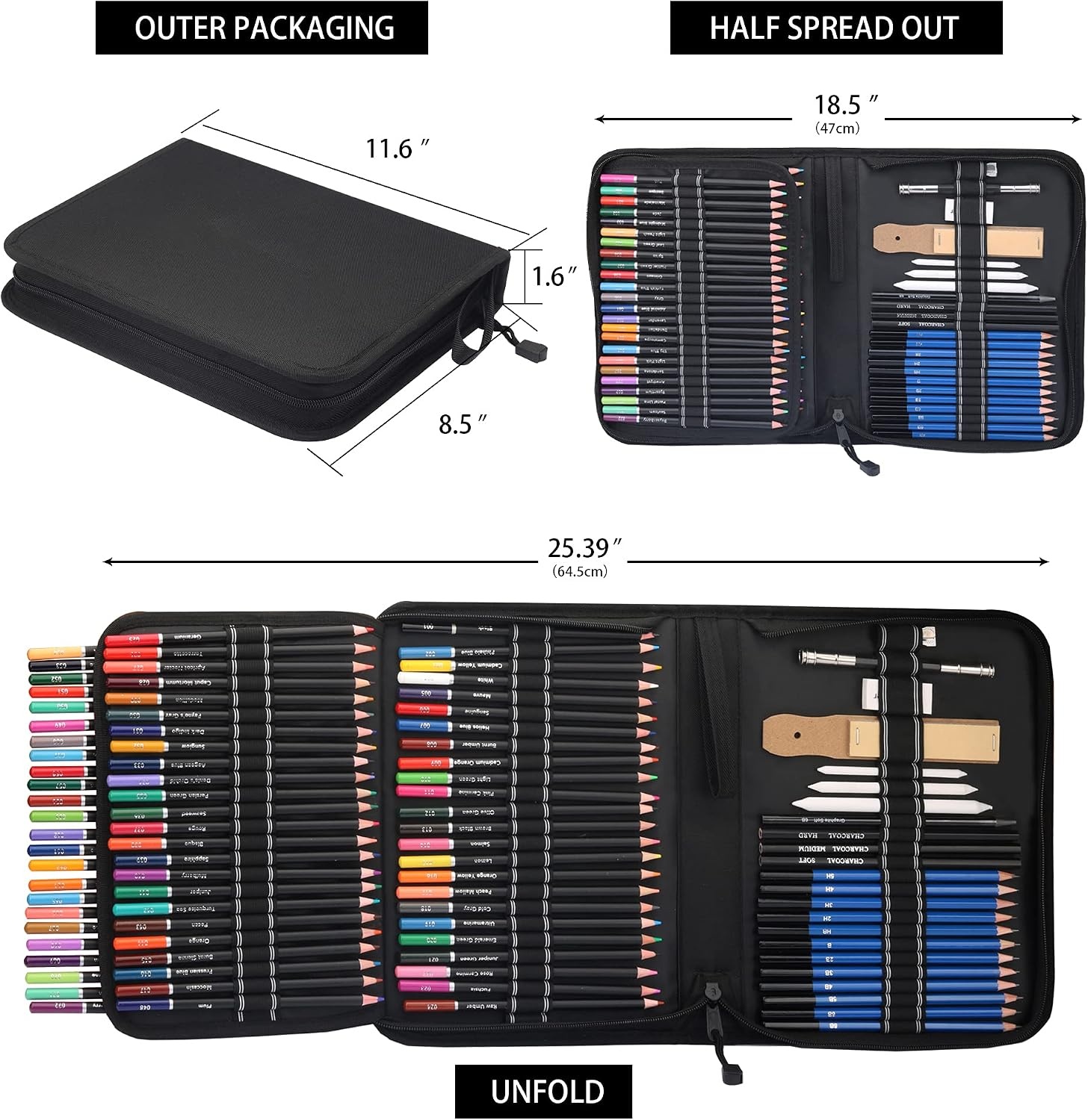 image:imageKALOUR 82 Pack Drawing Sketching Kit Pro Art Supplies with Sketchbook Include TutorialColored Graphite Charcoal WatercolorMetallic amp Pastel Pencils Drawing Set for Adults Teens Beginner96