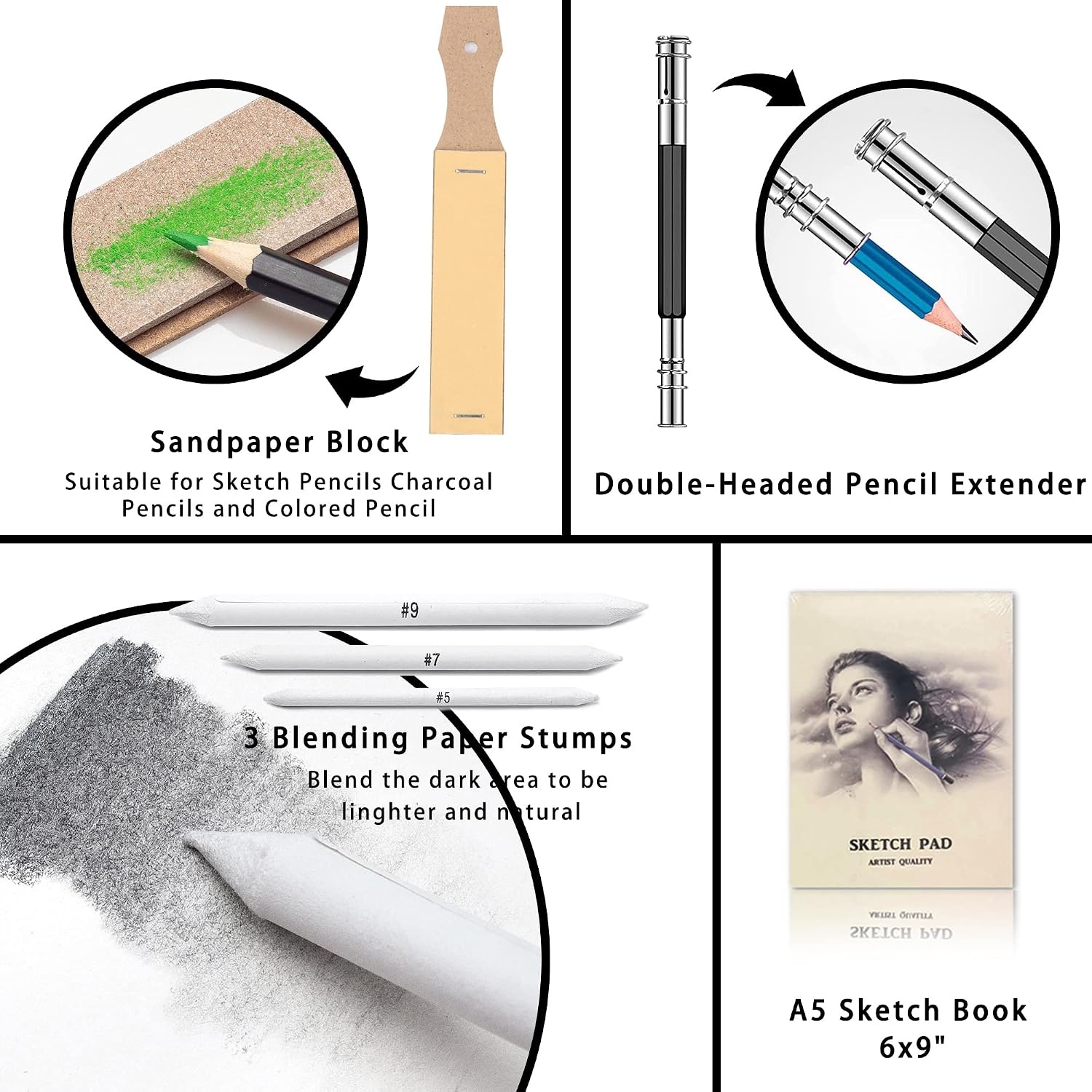 image:imageKALOUR 82 Pack Drawing Sketching Kit Pro Art Supplies with Sketchbook Include TutorialColored Graphite Charcoal WatercolorMetallic amp Pastel Pencils Drawing Set for Adults Teens Beginner144