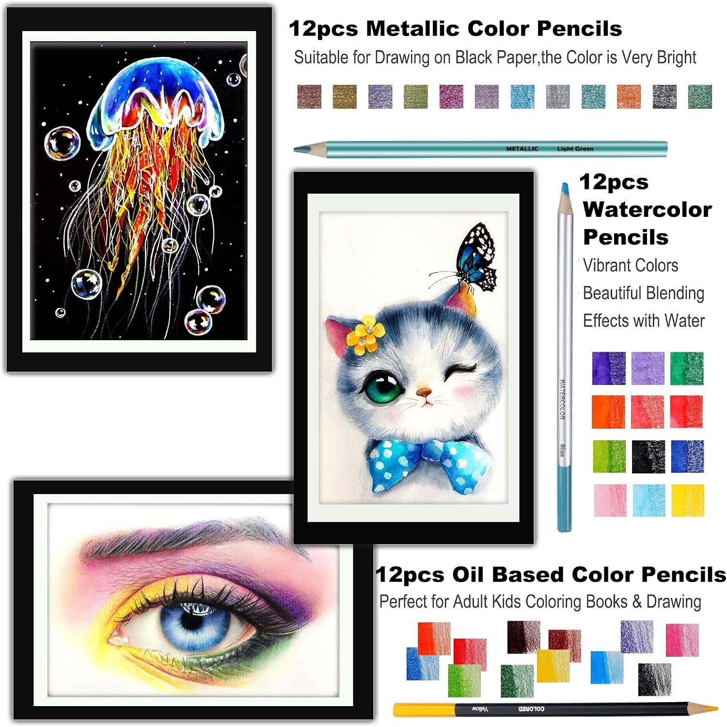 image:imageKALOUR 82 Pack Drawing Sketching Kit Pro Art Supplies with Sketchbook Include TutorialColored Graphite Charcoal WatercolorMetallic amp Pastel Pencils Drawing Set for Adults Teens Beginner82