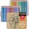 image:imageKALOUR 50 Piece Metallic Colored Pencils for Adult ColoringSoft Core with Vibrant ColorIdeal for Drawing Blending Sketching ShadingColoring Pencils for Adults Beginners