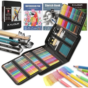 KALOUR 82 Pack Drawing Sketching Kit, Pro Art Supplies with Sketchbook, Include Tutorial,Colored, Graphite, Charcoal, Watercolor,Metallic & Pastel Pencils, Drawing Set for Adults Teens Beginner(106)