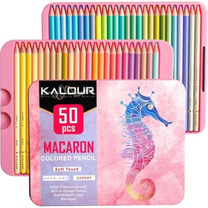 KALOUR Macaron Pastel Colored Pencils,Set of 50 Colors,Artists Soft Core,Ideal for Drawing Sketching Shading,Coloring Pencils for Adults Kids Beginners
