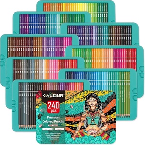 KALOUR Professional Colored Pencils,Set of 240 Colors,Artists Soft Core with Vibrant Color,Ideal for Drawing Sketching Shading,Coloring Pencils for Adults Artists Beginners(1 Count (Pack of 240))