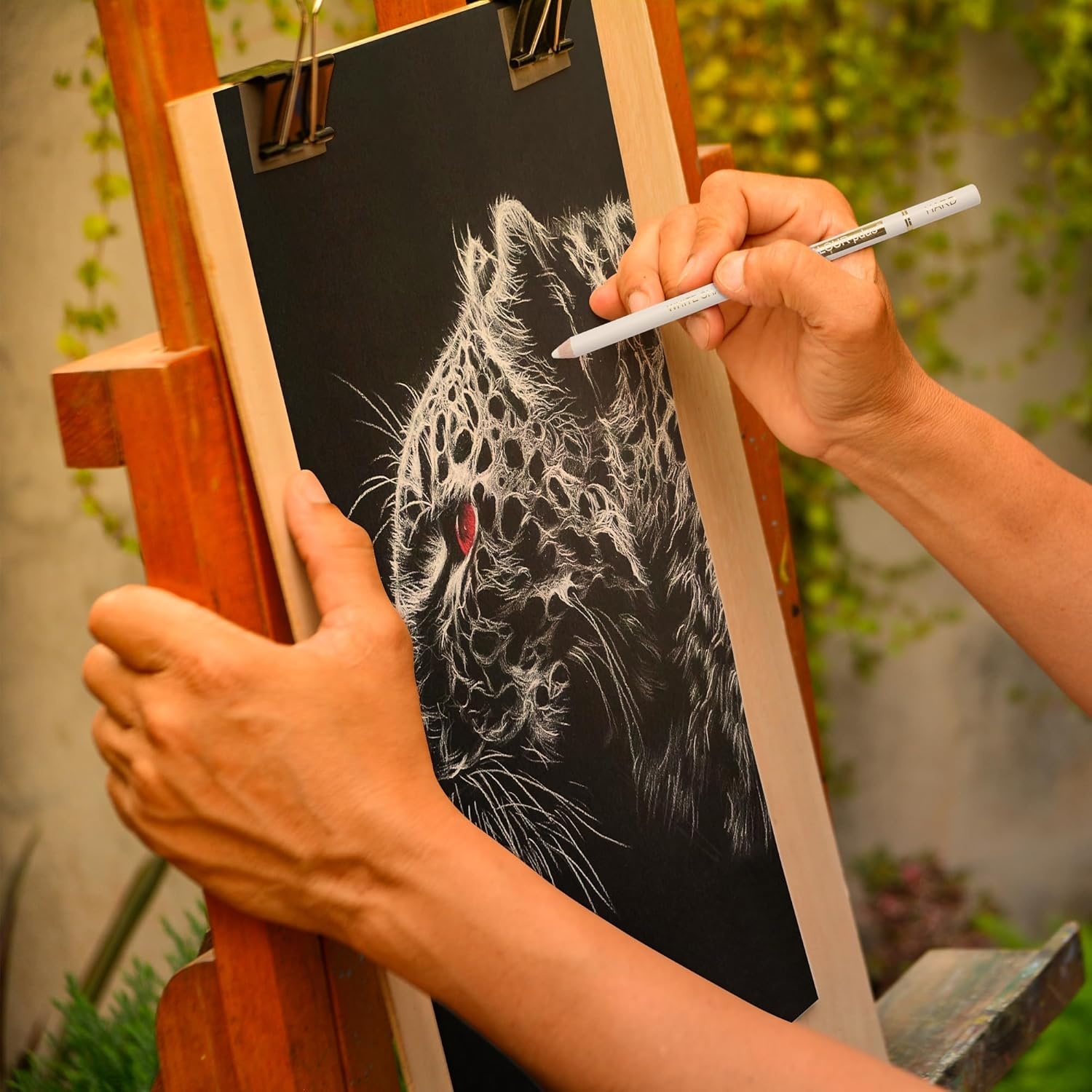 image:imageKALOUR Pro Colored Charcoal Drawing Set12 Pieces Pastel Chalk Pencils for Sketching Shading Blending Portrait Black White Charcoal for Beginners amp Artists6 White Charcoal Pencils