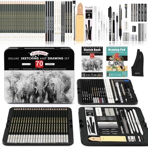 KALOUR 72-Pack Sketch Drawing Pencils Kit with Sketchbook and 3-color Drawing Paper,Tin Box,Include Graphite,Charcoal,Drawing Glove and Artists Tools,Pro Art Drawing Supplies for Adults Beginner