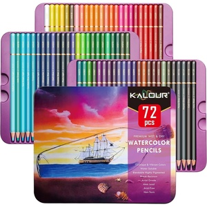 KALOUR Professional Watercolor Pencils, Set of 72 Colors,Numbered and Lightfastness,Water-soluble Colored Pencils for Adult Coloring Book,Water Color Pencils for Artists Beginner Kids