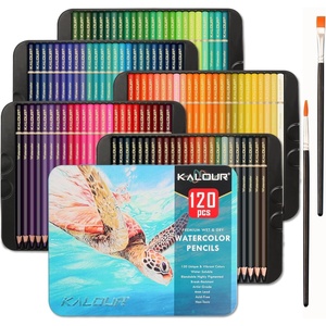 KALOUR Watercolor Pencils, 120 Colors, Blendable Wet or Dry, Water-Soluble Colored Pencils for Artists and Beginners(120)