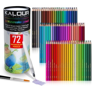 KALOUR Watercolor Pencils, 120 Colors, Blendable Wet or Dry, Water-Soluble Colored Pencils for Artists and Beginners(72)